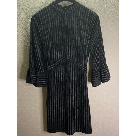 ModCloth Black Fab Feedback Mock Neck Dress Sz M - Picture 5 of 8